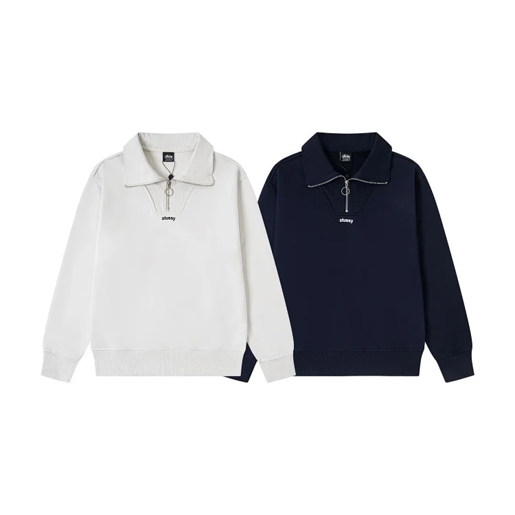 Half-Zip Stand Collar Sweatshirt